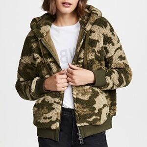 ATM Camo Sherpa Jacket M Zip Up‎ Hoodie Anthony Thomas Melillo Medium